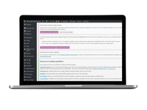 Wordpress Dashboard- maintenance