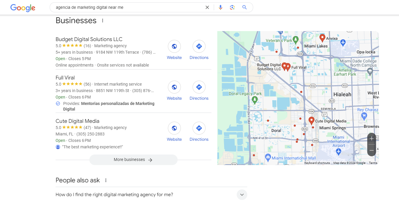Google Map 3-pack
