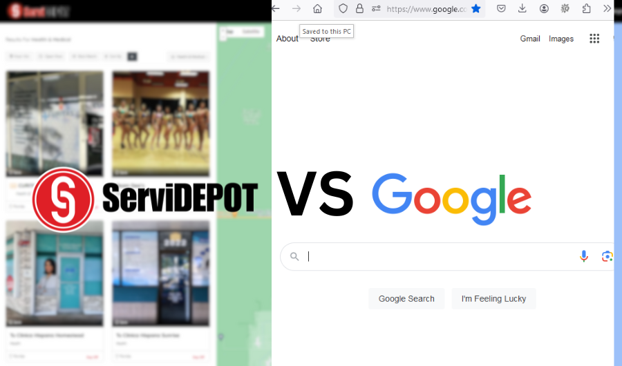 Serrvidepot VS Google