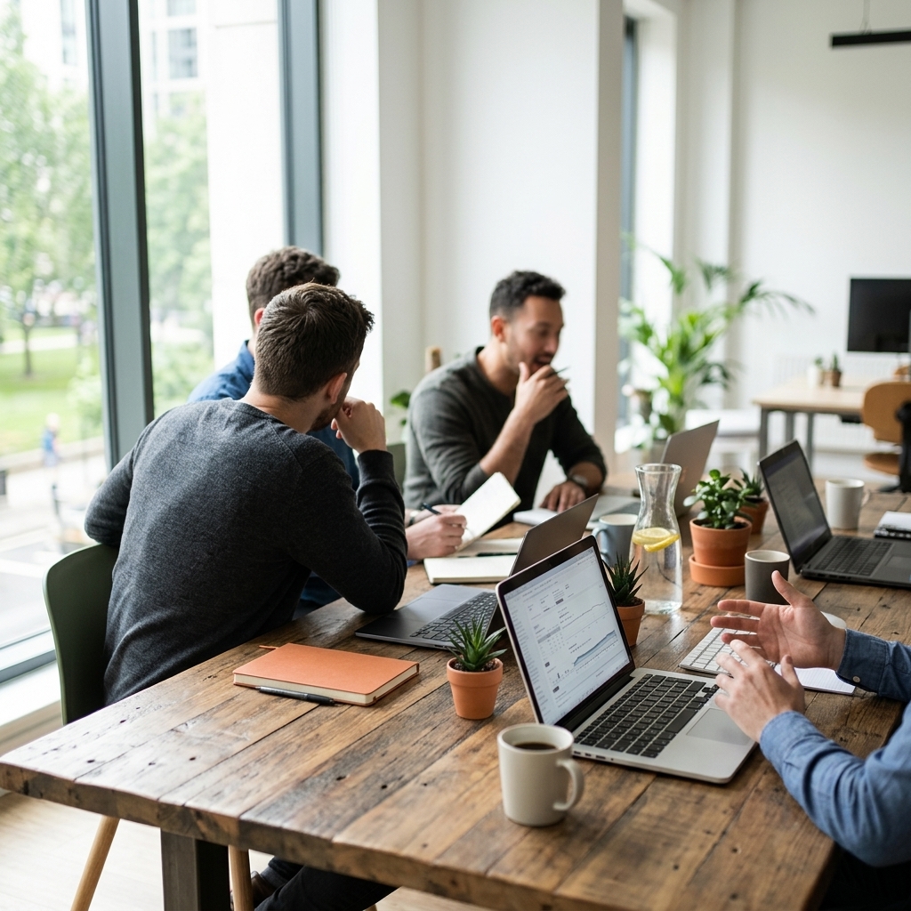 affordable digital marketing — team discussion on digital strategies — by BUDGET DIGITAL SOLUTIONS